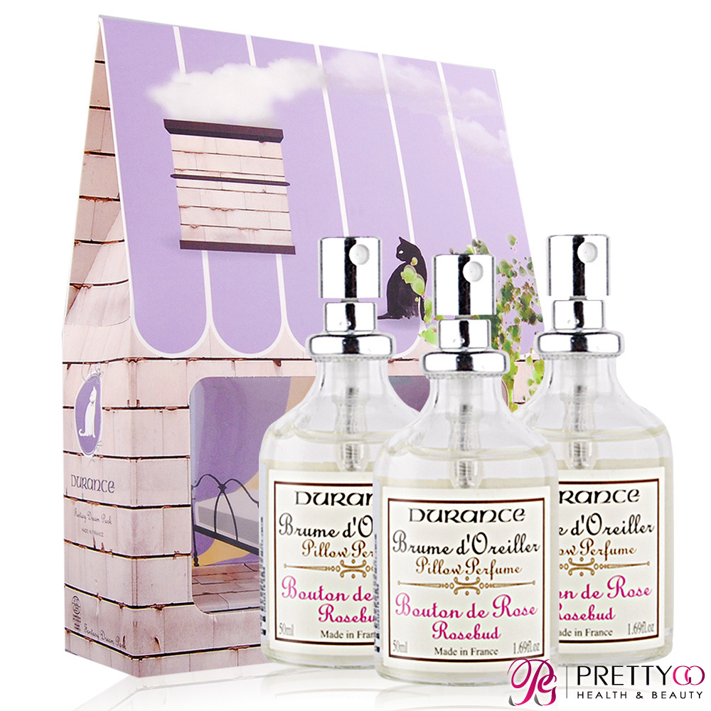 durance朵昂思 枕头香水-玫瑰花蕾(50ml)x3-加赠品牌礼盒