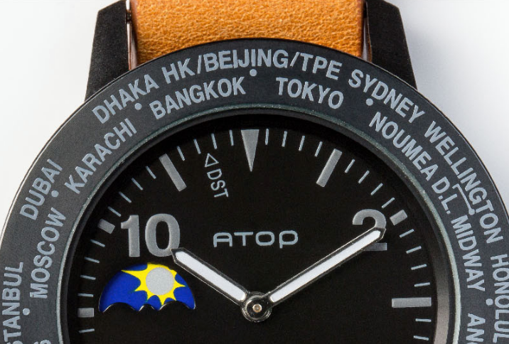 【atop】世界时区腕表 | 24时区真皮系列 - awa-11-l02