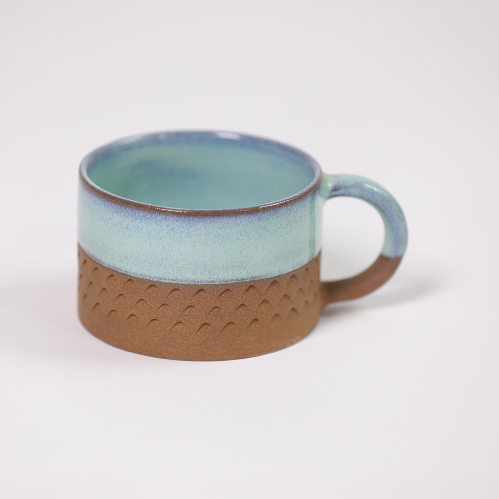 三角纹宽口马克杯-银河蓝-公平贸易