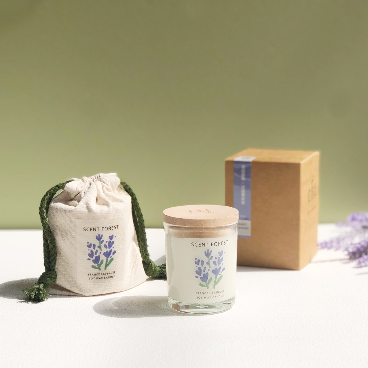【SCENT FOREST 香氛森林】 天然精油大豆香氛蠟燭 - 80g- 融蠟燈可使用