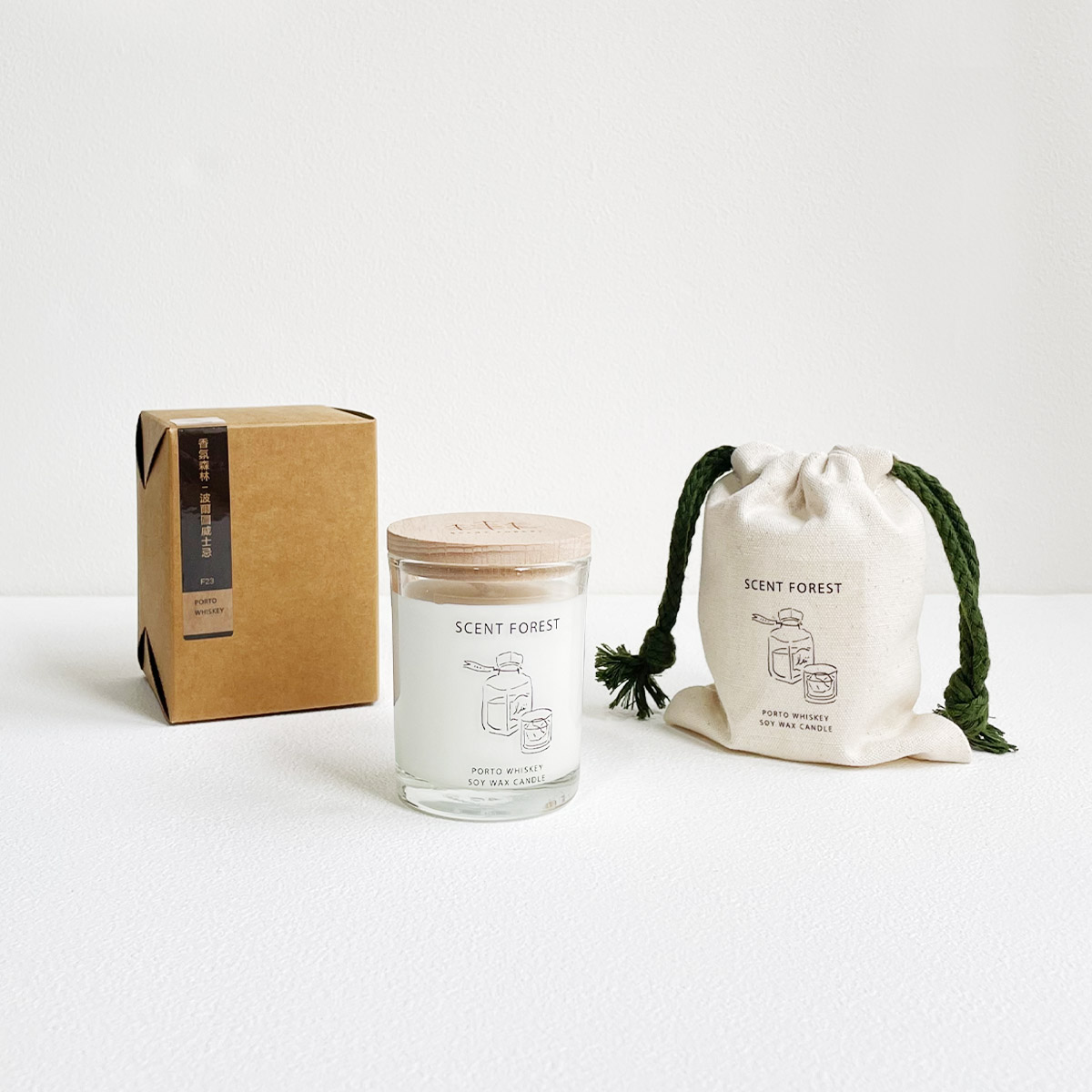 SCENT FOREST 香氛森林 大豆蠟燭  木質 波爾圖威士忌