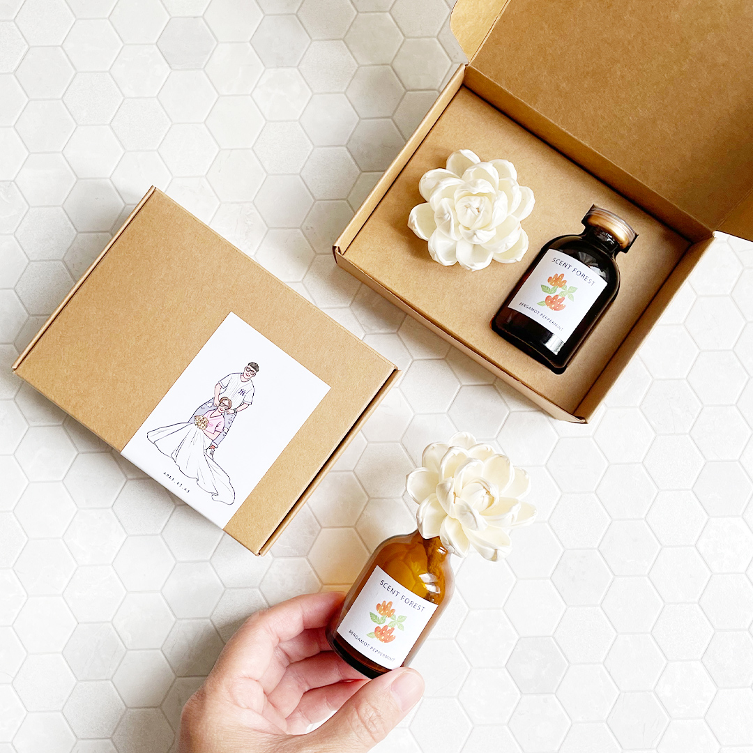 客製天然精油小香氛花 - 婚禮天然精油小香氛花 伴娘禮物 婚禮小物 捧花禮 禮贈品 客製訂製