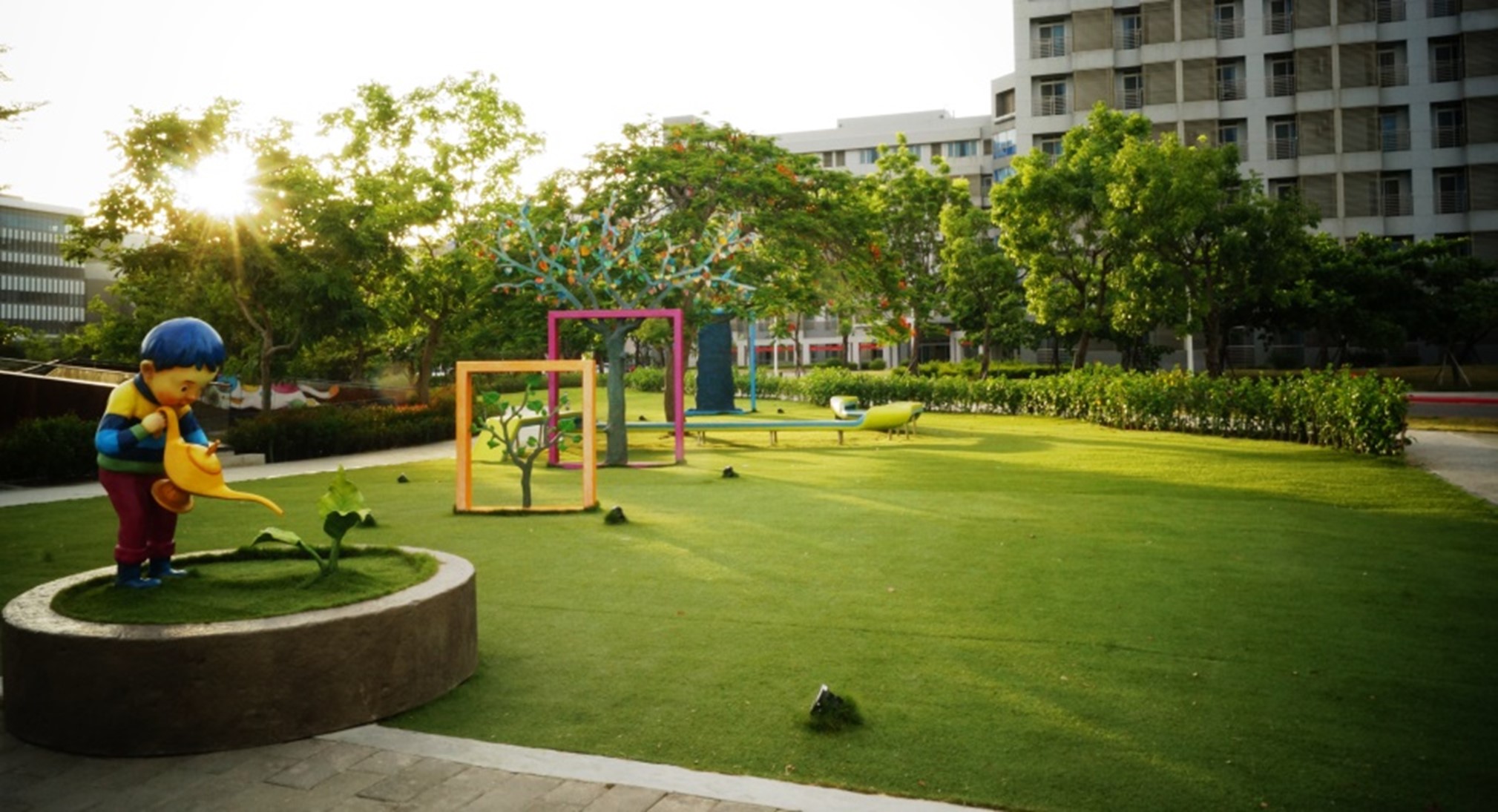 南部科學園區台積電六廠景觀公園完工全景