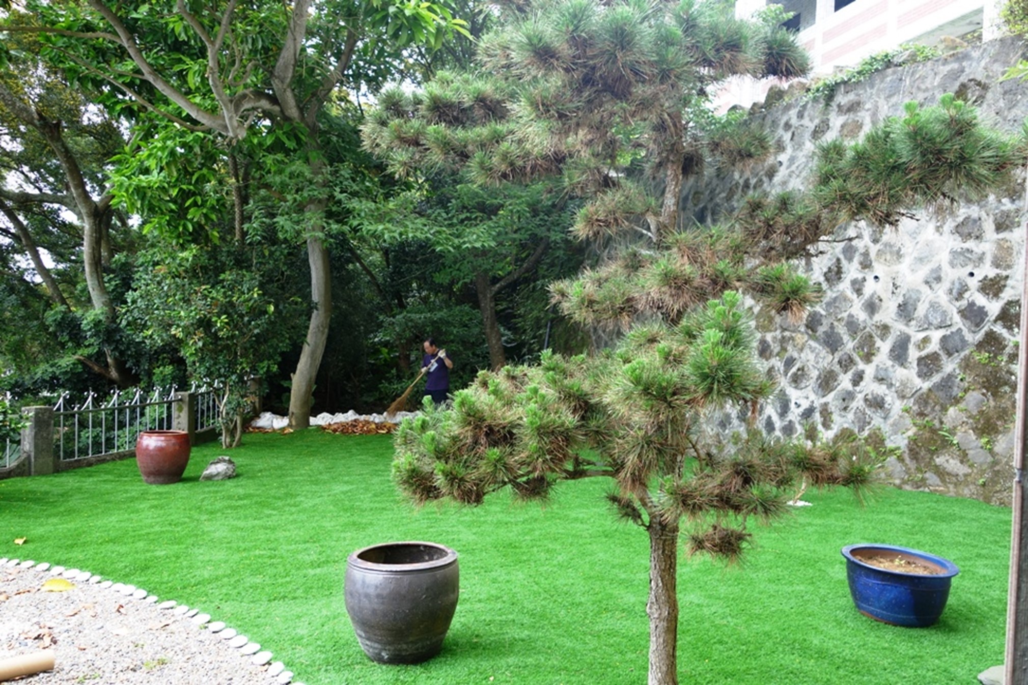 完工成果-日式禪風庭園石板步道-1