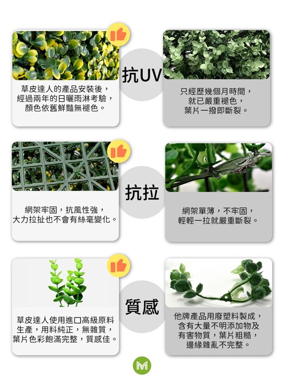 草皮達人高仿真植生牆近拍細節與層次感-3
