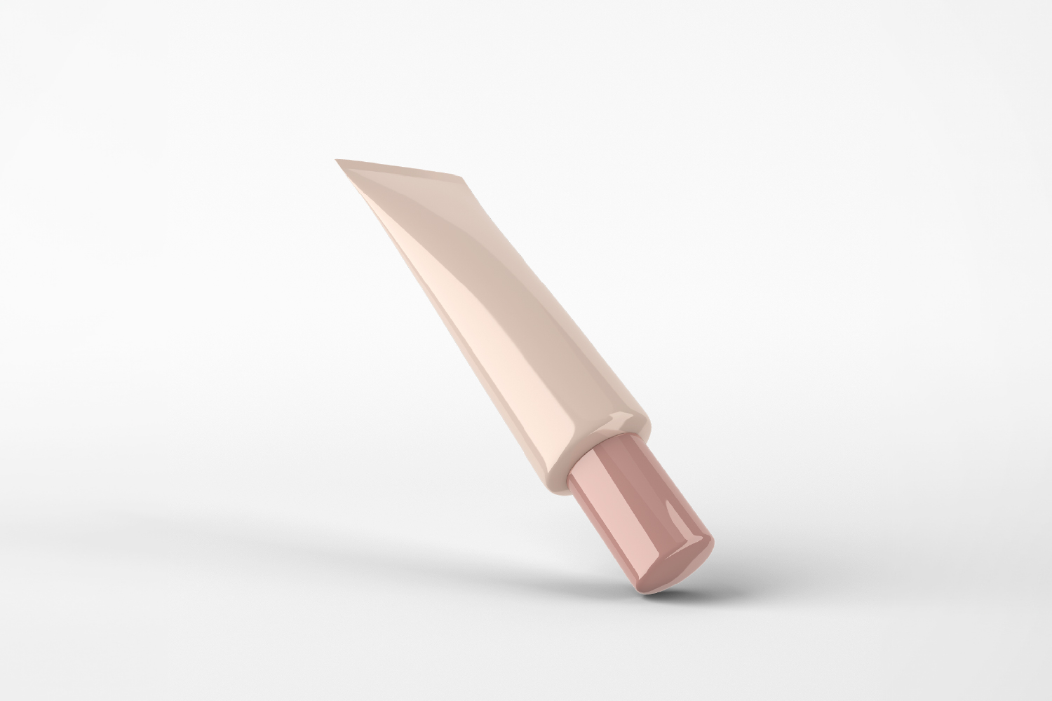 Minimalist cosmetic squeeze tube mockup - ideal for OEM/ODM lash glue private labeling and custom packaging solutions.