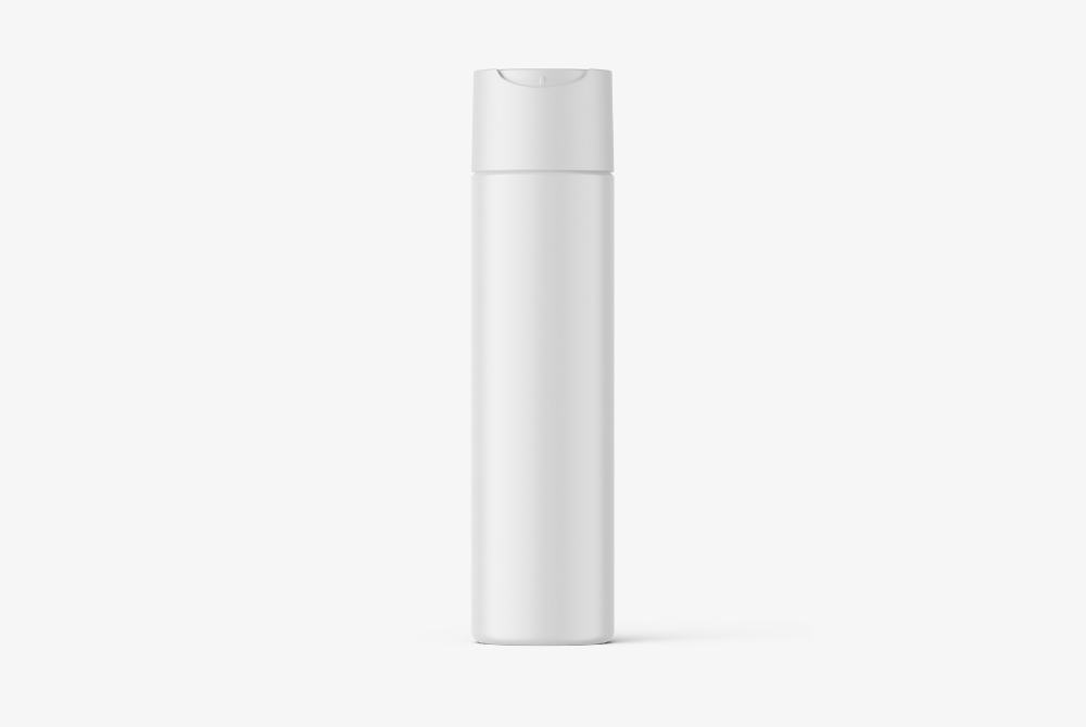 Toner Packaging Mockup Minimalist white bottle design, ideal for facial toner or skin softener in OEM/ODM skincare production.
