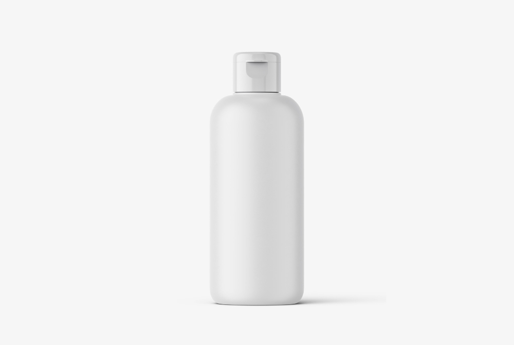 Toner Packaging Mockup Minimalist white bottle design, ideal for facial toner or skin softener in OEM/ODM skincare production.