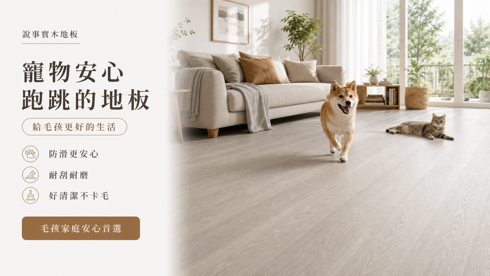 寵物安心跑跳的地板