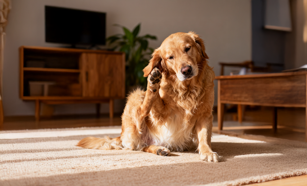 毛孩抓不停？寵物搔癢啃咬的原因、如何緩解及預防示意圖