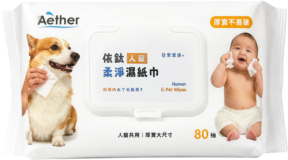 人寵柔淨濕紙巾 80抽