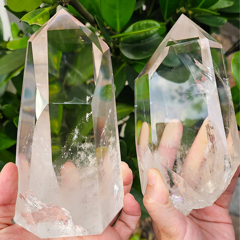 天然白水晶柱雲霧棉絮特徵圖2