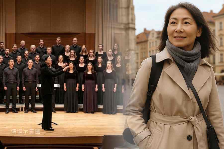 指揮老師在舞台上的專業丰采