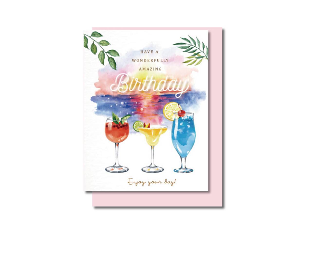 雞尾酒生日卡